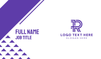 Purple Noir R Business Card Design