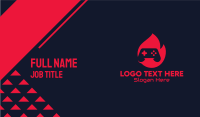 Red Hot Game Controller Business Card Design