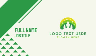 Green Pine Tree Forest Business Card Image Preview