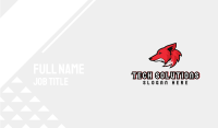 Sports Gaming Red Coyote Mascot Business Card