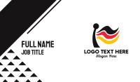 Germany Flag Flagpole  Business Card Design