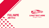 Red Supercar Business Card Design