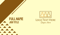 Brown Beer Bottle Stack Business Card Design