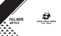 Black Lazy Panda Business Card