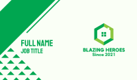 Green Hexagon Home Business Card Image Preview