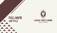 Brown Wild Lion Business Card