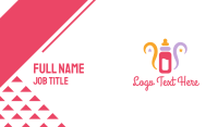 Colorful Feeding Bottle Business Card