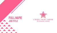 Pink Star Business Card example 2