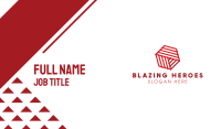 Generic Red Hexagon Company Business Card Image Preview