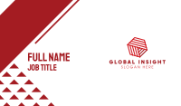 Generic Red Hexagon Company Business Card