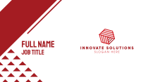 Generic Red Hexagon Company Business Card