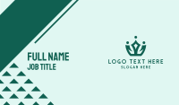 Green Simple Tiara  Business Card Design
