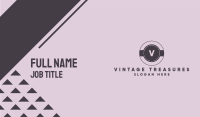 Vintage Purple Stamp Lettermark Business Card Image Preview