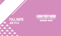 Pink And White Business Card example 3