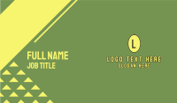 Yellow Lemon Lettermark Business Card