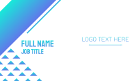 Blue Gradient Tech Wordmark Business Card