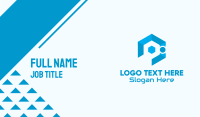 Blue Digital Hexagon Tech  Business Card Design