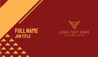 Golden Angry Ox  Business Card Design