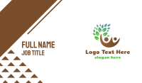 Brown Couple Leaf Business Card Design