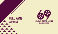 Number 69 Film Business Card Design