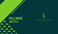 Green Classical Palm Leaves Business Card Design