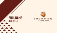 Chocolate Chip Cookie Biscuit Business Card