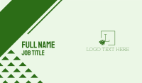 Tropical Green Lettermark Business Card