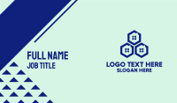 Blue Hexagon Windows Business Card Design