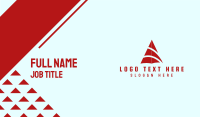 Red Company Letter A  Business Card Design