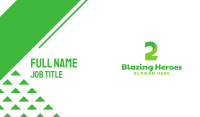 Green Number 2 Business Card Image Preview