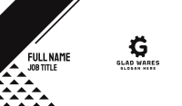 Black Gear G Business Card Image Preview