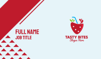 Fresh Strawberry Juice Business Card Design