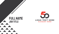 Infinity Number 50 Business Card Design