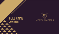 Luxury Gold Letter Business Card