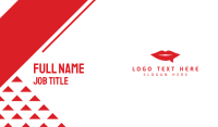 Red Kiss Chat Business Card