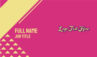 Retro Pop Wordmark Business Card