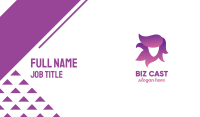 Violet Hair Woman Business Card Design