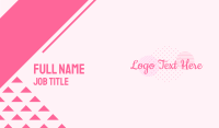 Pink Fashion Wordmark Business Card