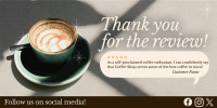 Minimalist Coffee Shop Review Twitter Post