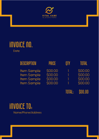 Abstract Thick Lines Invoice