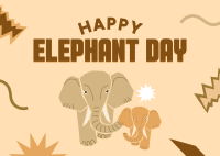 Elephant Day Postcard example 4