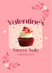 Valentines Cupcake Sale Flyer