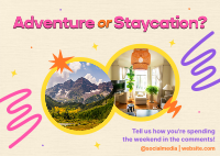 Staycation Weekend Postcard