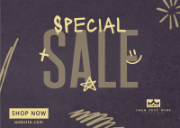 Grunge Special Sale Postcard Design