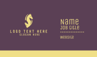 Horse Knight Emblem Business Card Design