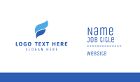 Blue Flame Business Card example 2