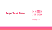 Classy Pink Wordmark Business Card Design