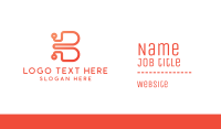 Digital Lettermark B Business Card Design