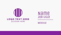 Purple U Circle Business Card