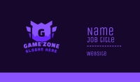 Pink Gaming Emblem Business Card Image Preview